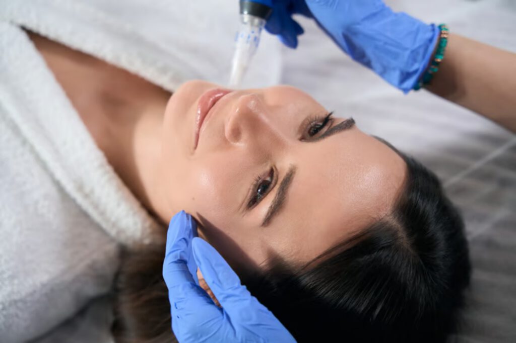 Dermaplaning facial treatment