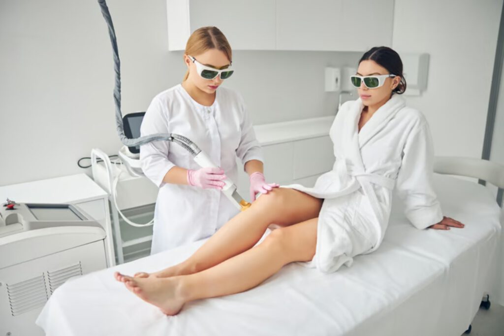 Laser hair removal legs
